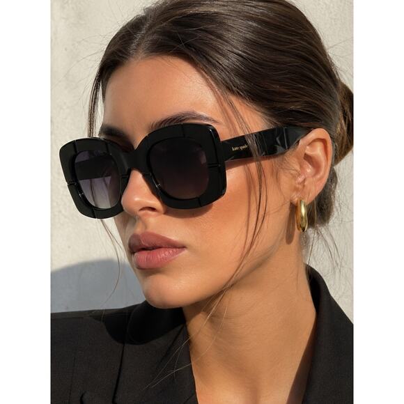 NEW!!! Kate Spade JOSEY/G/S 8079O Black Oversized Square Sunglasses Authentic main image 8